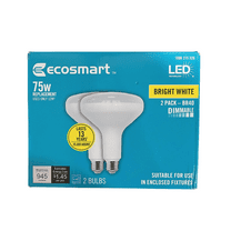 EcoSmart 75-Watt Equivalent BR40 Dimmable LED Light Bulb, Bright White (2-Pack)