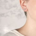 thumbnail image 3 of 14K White Gold Finish 6mm Round Cut White Diamond Solitaire Stud Earrings, 3 of 3