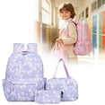 thumbnail image 2 of Back To School Backpack Star Prints Cute Backpack Stationery Pouch Lunch Box Pouch Students Backpacks Three-Piece Set, 2 of 9