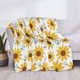 thumbnail image 3 of Rozeui Sunflowers for Flannel Blanket, Soft Fuzzy Plush King Blanket for Winter, Thick and Warm All-Season Bed Throw-40"x30", 3 of 6