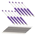 thumbnail image 3 of 10x bolígrafo con cuentas surtidas, bolígrafo, arte de papelería, dibujo, bolígrafos con cuentas, bolígrafo Rollerball para exámenes, tomar notas, violeta fluorescente, 3 of 8