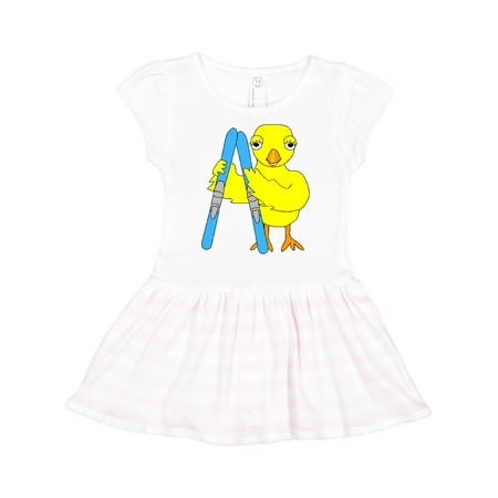 

Inktastic Ski Chick Gift Toddler Girl Dress