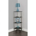 thumbnail image 2 of S64-A 4-Shelf Corner Unit, Black Glass and Chrome, 2 of 3