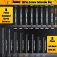 thumbnail image 2 of Juego de extractores de tornillos dañados Topec 16 piezas con estuche de almacenamiento, 2 of 7