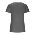 thumbnail image 5 of Kovlvoll Womens Tops Short Sleeve Cutout Neck Ribbed Slim Fitting Comfy Shirts Fashion Basic Tees Going out Top, 5 of 7