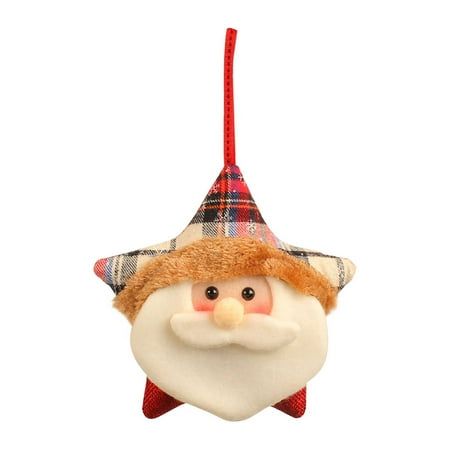 

Tuscom Christmas Decoration Supplies Clearance Christmas Doll Decorations Santa Elk Snowman Five-pointed Star Christmas Tree Pendant