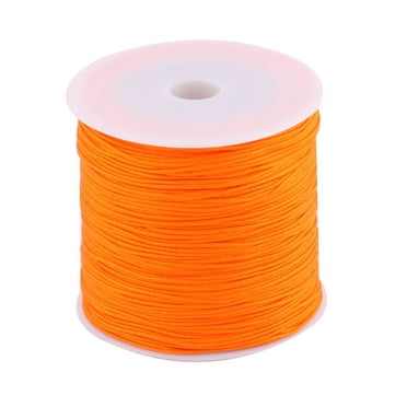 Nylon Chinese Knot DIY Handcraft Braided Cord String Orange 0.8mm Dia 110 Yards