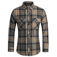 thumbnail image 3 of Cathalem Button Down Shirt Men Long Sleeve Button Down Lightweight Untucked Textured Shirt,F XXXXL, 3 of 4