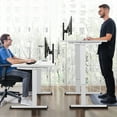 thumbnail image 4 of Gymax Electric Sit Stand Desk Frame Dual Motor Standing Desk Base w/ Cable Tray White, 4 of 10