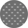 thumbnail image 1 of Ahgly Company Machine Washable Indoor Round Transitional Carbon Gray Area Rugs, 6' Round, 1 of 7