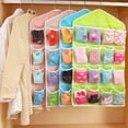 thumbnail image 4 of Hanging Storage Bag High Capacity Dust-proof Transparent Visible 16 Grid Multi-role Socks Bra Underwear Organizer for Bedroom, 4 of 10