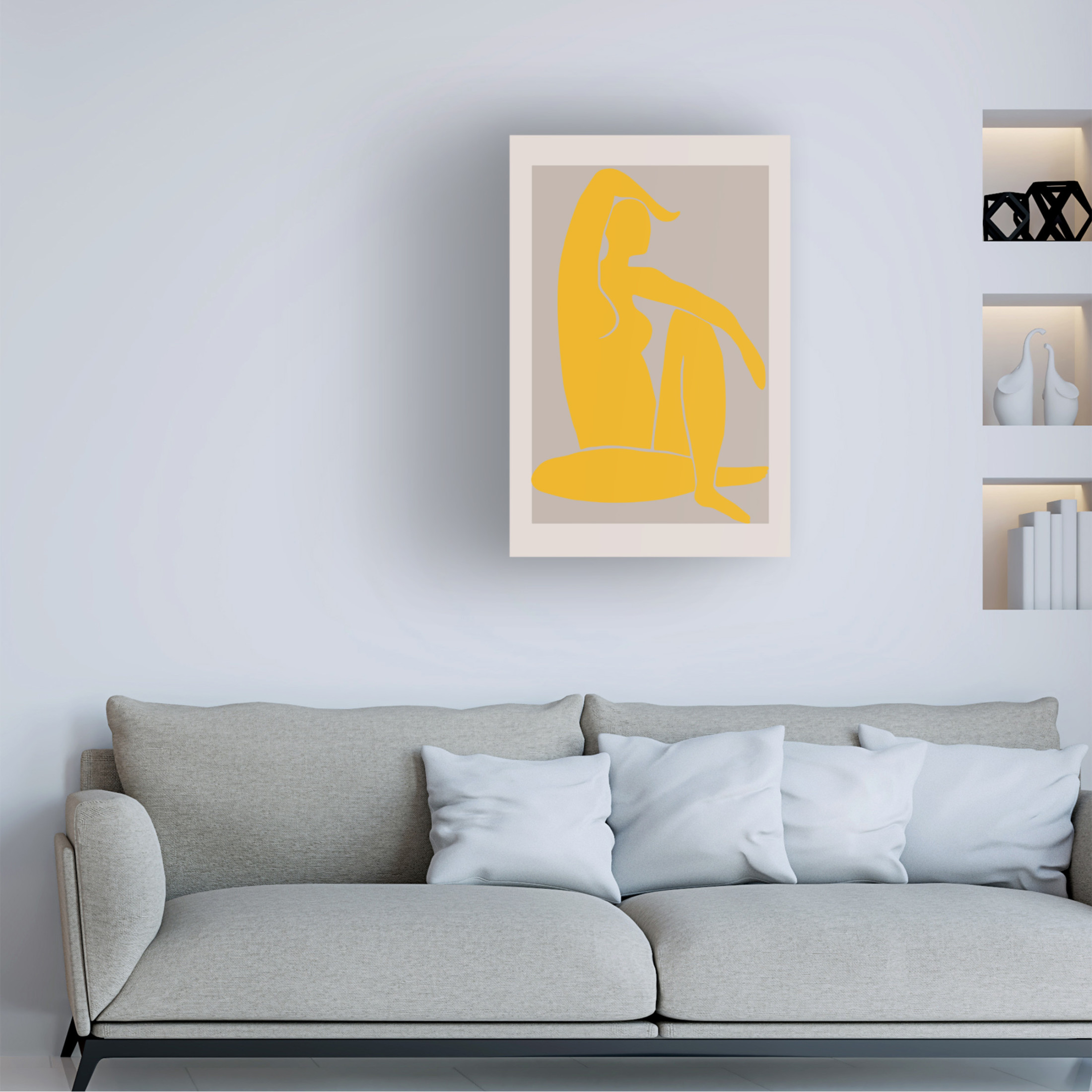 Pictufy Studio II 'Yellow Figure' Canvas Art - 22 x 32 Inches