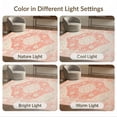 thumbnail image 7 of ODIKA Peach Boho Vintage Distressed Scroll Border Bordered Trellis Non-Slip Chair-Friendly for Dining Room, Large Office, Lounge, 7 of 7