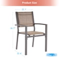 thumbnail image 6 of CHYVARY Outdoor Textilene Dining Chairs Set of 2, Waterproof Stackable Chairs, Suitable for Patio, Backyard and Garden, Taupe, 6 of 6