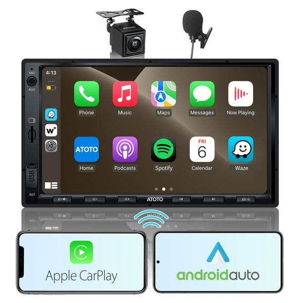 ATOTO F7 WE Double Din Car Stereo 7in IPS Touchscreen with Wireless CarPlay,Wireless Android