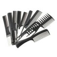 thumbnail image 4 of 10Pcs Hairdressing Combs Set Pro Barbers Brush Combs Flat Comb Plastic Black, 4 of 6