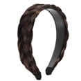 thumbnail image 1 of Diadema trenzada de cabello sintético Unique Bargains 1 pieza 1.61 pulgadas ancho Marrón claro, 1 of 7
