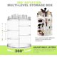 thumbnail image 3 of Makeup Organizer with 8 Layers Large Capacity, Fits Jewelry,Makeup Brushes, Lipsticks and More, Clear Transparent, 3 of 4