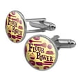 thumbnail image 1 of Flour Power Baking Baker Chef Cookie Cake Donut Funny Round Cufflink Set Silver Color, 1 of 5