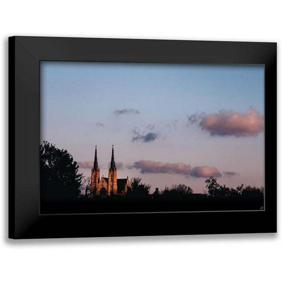 Lee, Judson 14x11 Black Modern Framed Museum Art Print Titled - Old Church Sunrise