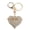 White, variant on Rhinestone Heart Shaped Key Chain Zinc Alloy Cute Bling Purse Decoration Keychain for Handbag White, 3.15 in / 8 cm