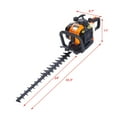 thumbnail image 3 of 26cc Gas Powered Hedge Trimmer – 24" Double-Sided Blade, 2-Cycle Engine, Lightweight 14LB Design for Professional Landscaping (Orange), 3 of 12