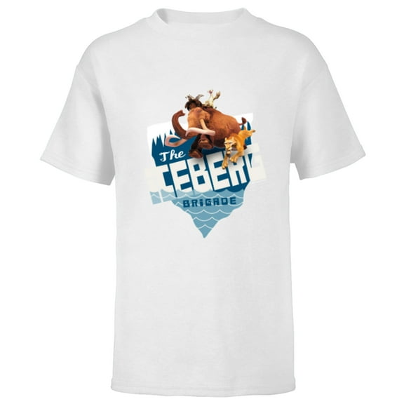 Ice Age Manfred Diego Sid and Scrat The Iceberg Brigade - Short Sleeve T-Shirt for Kids - Customized-White