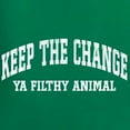 thumbnail image 6 of Wild Bobby Vintage Movie Quote Keep The Change Filthy Animal Women Graphic T-Shirt, Kelly, Small, 6 of 6
