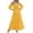 Yellow, variant on FYEGRE Womens Off Shoulder Smocked Maxi Dress Long Sleeve Flowy Long Dresses Tiered Elegant Cocktail Party Dress Coffee XXL