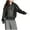 Black, variant on Girl's Leather Jacket Zip Up Short Fitted Slim Coat Bomber Jacket Black 13-14 Years