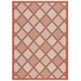 thumbnail image 2 of Safavieh Courtyard Shawn Geometric Indoor/Outdoor Area Rug, Cream/Terracotta, 5'3" x 7'7", 2 of 10