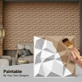 thumbnail image 3 of FLOLEOPA 30-Piece Geometric Texture Pattern Interior Wall Decoration Decorative Wall Panels, 11.8 x 11.8 x 2.7 in, 30 Pack, 3 of 7