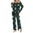 thumbnail image 5 of Fznquz Christmas Pajamas for Adults Soft 2 Piece Sleepwear Top and Pants Long Sleeve Pajama Set, 5 of 8