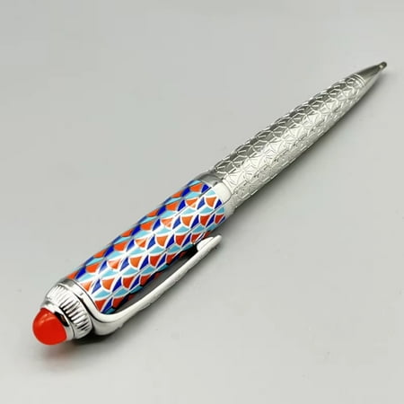 

YEYNGQC YAMALANG CT Cyan Triangle and Scale Off Pattern Ballpoint Pen Writing Smooth Classic Office School Stationery