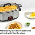 thumbnail image 3 of Chefman 6 Qt. Manual Slow Cooker, Removable Cooking Insert, Stainless Steel, 3 of 9