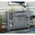 thumbnail image 4 of TMS Luna 47" Transitional Buffet with Two Glass Doors, Two Drawers, and Five Adjustable Shelves, Gray, 4 of 7