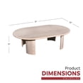 thumbnail image 5 of Bennett 58 in. Wood Coffee Table - Modern Elegance in Oak White Finish, 5 of 6