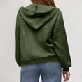 thumbnail image 5 of Tusihei Women Fall Winter Hooded Fleece Shacket Button Down Casual Cardigan Pullover Solid Warm Loose Coat Jacket for Women Outdoor Lounge, Army Green 2XL, 5 of 6