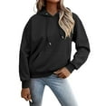 thumbnail image 4 of Hoodie Women Leopard Hoodies Sweatshirt Hop Pullover Hoodie Soft Streetwear Womens Fall Sweatshirts Black S, 4 of 6
