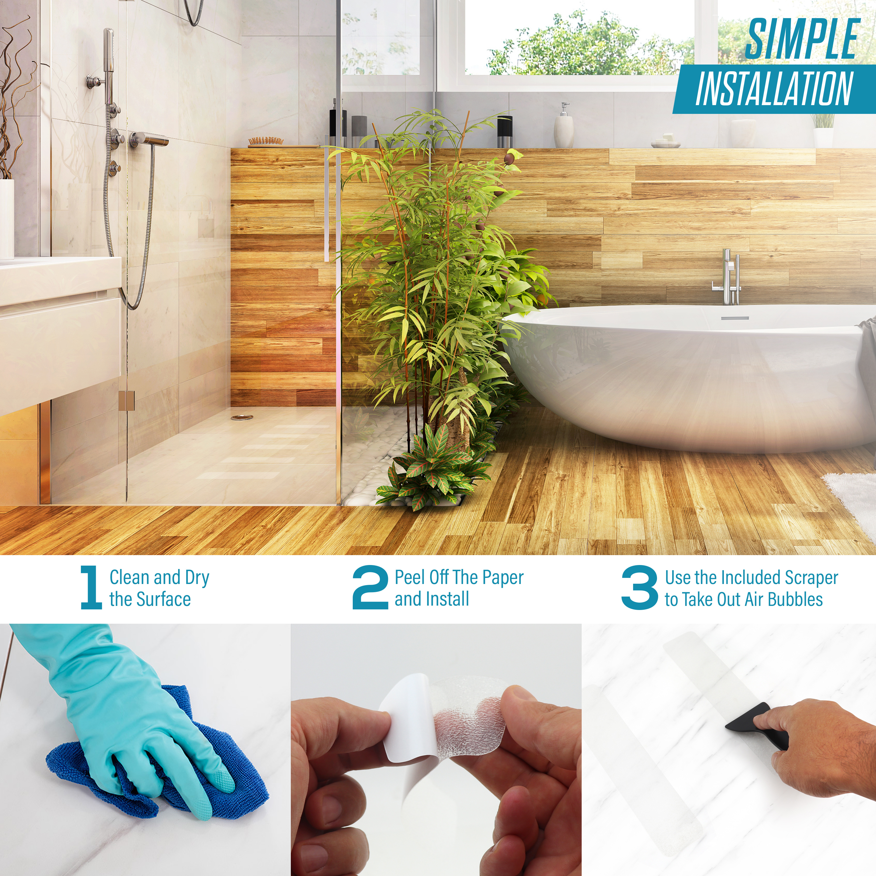 PhoneSoap 12PCS Anti Slip Bath Grip Stickers Non Slip Shower Strips Flooring  Safety Tape A 
