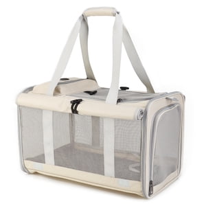 Porte-chats, porte-chat et porte-animaux pliables portatifs pour les petits chats et les chiens avec grand porte-animal respirant ouvert pour le voyage