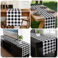 thumbnail image 6 of Vintage Farmhouse Table Runner 70 Inches Long, Black and White Checkered Kitchen Coffee Dining Table Decoration for Home Party Birthday Wedding Home Decor 13x70 Inches, 6 of 8