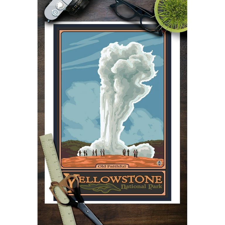 Yellowstone National Park Art Print, Adventure Wall Art Decor Poster –  Parody Art Prints