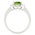 thumbnail image 4 of Clara Pucci 14K White Gold 1.8ct Peridot Halo Ring for Women, 4 of 8