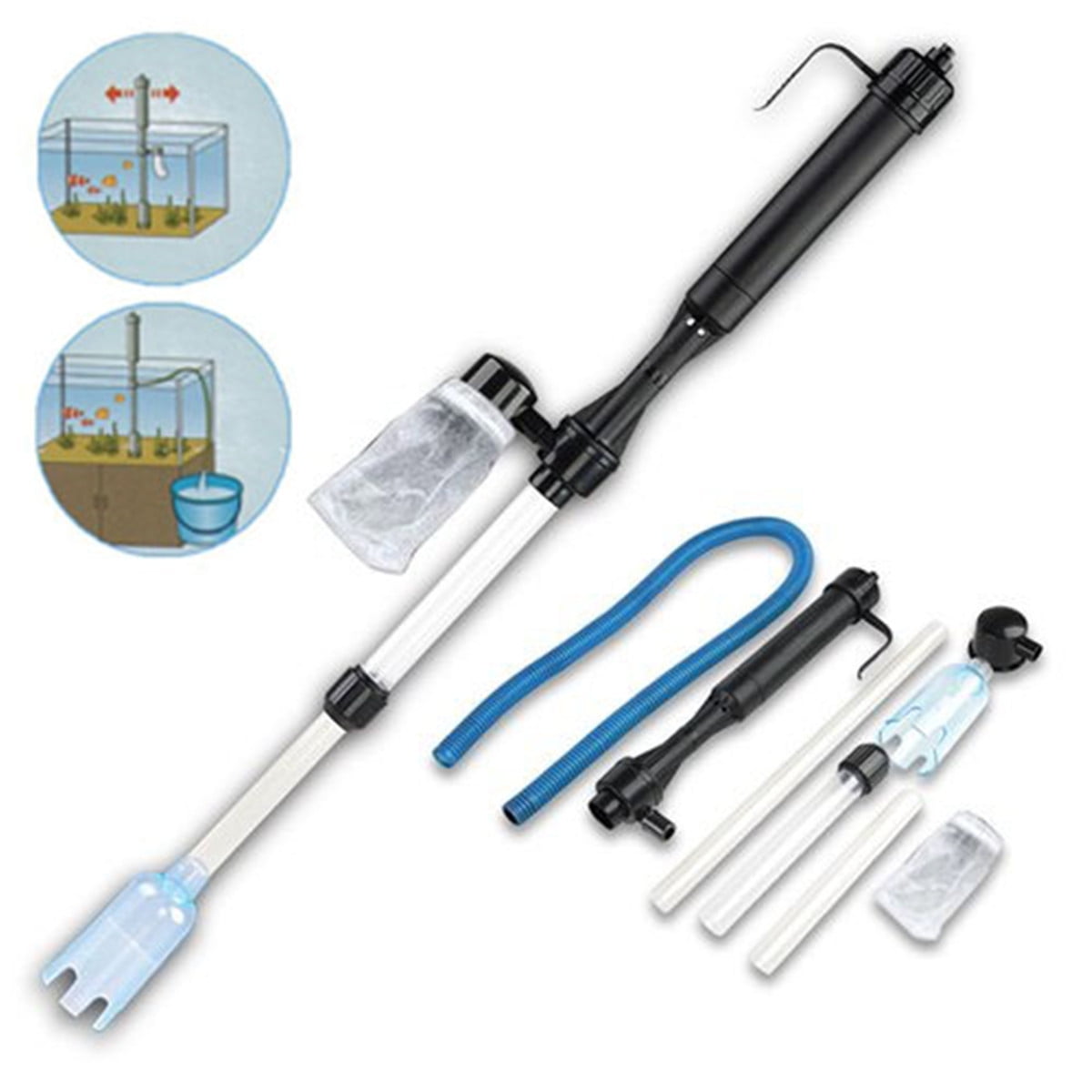 Electric Aquarium Gravel Battery Fish Tank Syphon Siphon Auto Vacuum