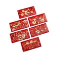 thumbnail image 4 of Sobres rojos de año Nuevo Chino, Hong Bao, encantadores, fáciles de usar, suministros para Festival de Primavera para amigos de boda, 6, 4 of 8