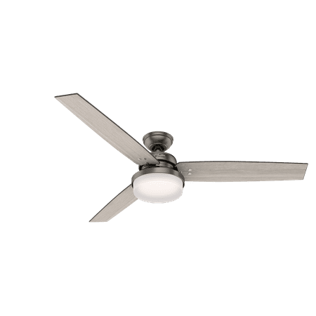 Hunter 60 Sentinel Brushed Slate Ceiling Fan With Light Kit