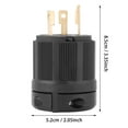 thumbnail image 4 of NEMa L5-30 125V 30a Twist Lock Plug, 3 Wire Electrical Plug Connector, 3-Prong Plug Twist Lock Electrical Plug, 4 of 9