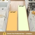 thumbnail image 4 of PABUBE Kitchen Rug 24"x59", Anti Fatigue Kitchen Mat for Floor, Persian Vintage Decor, Easy Clean, Waterproof & Oil Proof Kitchen Mat, Non-Slip 0.4" Thick Cushioned Kitchen Floor Mat, 4 of 9