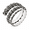 Silver, variant on Men's Tentacle Ring, Stainless Steel Gothic Statement Ring with Raised Suction-Cup Texture, Coiled Profile, US Sizes 6–13 for Concert and Halloween Styling, Gift for Him